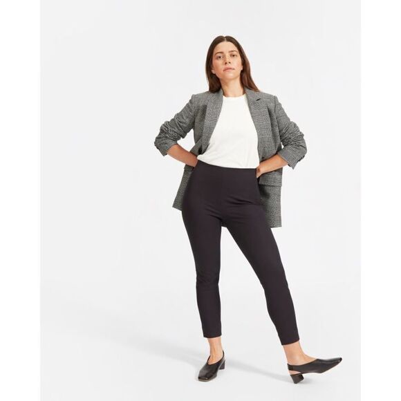 Everlane | Curvy Side-Zip Stretch Cotton Pant Black Size 2 - Picture 1 of 7